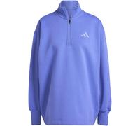 Adidas All Szn Fleece Loose Quarter-Zip Sweatshirt Womens Bleu cobalt 8 (XS) Female