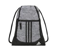 adidas Alliance Sackpack (12l) Lightweight Athletic Small Drawstring Team Sports Workout Bag Sac à Dos, Gris/Noir/Blanc, Taille Unique Mixte