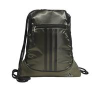 adidas Alliance Sackpack - Drawstring Backpack Small Bag for Men and Women Sac à bandoulière, Olive Strata Vert/Noir/Argent Métallique, Rozmiar uniwersalny Mixte