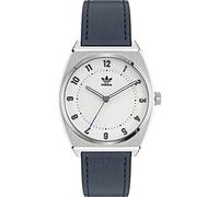 Adidas Montre AOSY22030 Argenté Analogique Quartz Cuir bleu et gris Homme