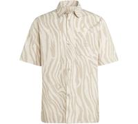 Adidas Animal All Over Print Short-Sleeve Shirt Beige XS Male