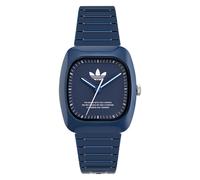 Adidas Montre mixte AOSY24029 Retro Wave Two Quartz Bracelet silicone Bleu