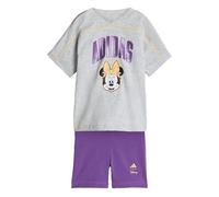adidas Baby - Mädchen DISNEY MINNIE MOUSE T-SHIRT SET, light grey heather/Semi Ice Tangerine, 12-18 Months