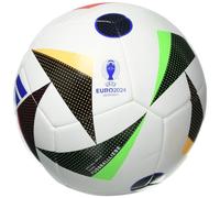 adidas Ballon de football d'entraînement EURO24 unisexe, blanc/noir/bleu gloire, 5