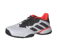 adidas Barricade K Chaussures de Tennis, Blanc/Noir/Rouge (Ftwbla Negbás Rojsol), 35 EU