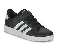 adidas Mixte enfant Grand Court Court Elastic Lace and Top Strap Shoes, Core Black / Cloud White / Core Black, 28 1/2 EU