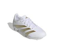 adidas Baskets League Predator Firm Ground unisexes pour enfant, Blanc/doré métallisé/beige sable métallisé, 1 Little Kid