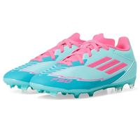 adidas Baskets mixtes pour enfant F50 League Messi Firm Multi Ground, Flash Aqua/Lucid Pink/Lucid Cyan, 29 EU