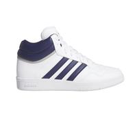 adidas Baskets unisexes Hoops 4.0 Mid Top, blanc, bleu foncé, gris, 41 1/3 EU