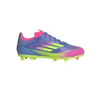 adidas Baskets unisexes pour enfant F50 League Firm Multi Ground (Little Big Kid), Blue Fusion Lucid Lemon Lucid Pink, 2 Little Kid