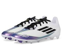 adidas Baskets unisexes pour enfant F50 League Messi Firm/Multi Ground, Blanc Noir Unity Purple, 28.5 EU