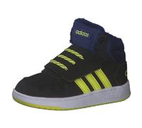 adidas Bébé garçon Hoops Mid 2.0 Chaussure de basketball, Core Black Acid Yellow Victory Blue, 25 EU