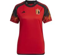 Adidas Belgium Home Shirt 2022 Womens Rouge/Noir 16 (XL) Female