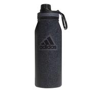 adidas Bouteille d'eau en métal de 1 litre (32 oz), isolation à double paroi chaude/froide en acier inoxydable 18/8, sergé noir/noir/gris cinq, 0,34 oz