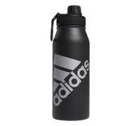 adidas Bouteille d'eau en métal unisexe de 1 litre, noir/argenté métallique, taille unique