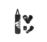 adidas Boxing-Set Performance, kit 80 X 30 Cm - 18 Kg, INKL. Boxhandschuhen Größe 10 Oz und Bandagen Boxe Adulte Unisexe, Noir, Boxsack: 80cm Handschuhe: 10oz