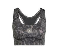 Brassière de training imprimée adidas By Stella McCartney Power Impact Maintien moyen Charcoal / Black XS
