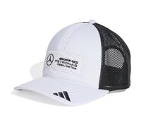 Adidas Mixte Mercedes - AMG Petronas Formula One Team Snapback Logo Trucker Cap, White/Black, XS