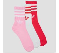 adidas Chaussettes 3-Stripes Crew Socks 3 Pairs in Rose L