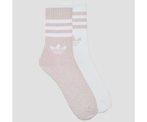 adidas Chaussettes 3-Stripes Glitter Crew Socks 2 Pairs in Rose M
