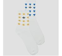 adidas Chaussettes adidas Originals x Liberty London Crew Socks 2 Pairs in Blanc L