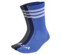 adidas - 3-Stripes Essential Concept Crew 3-Pack - Chaussettes multifonctions - EU 43-45 - dual indigo / dark grey heather / blue / white