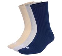 Adidas Chaussettes mixtes Cushioned Essentials mi-mollet – pack 3 paires, 3 coloris – 37-40