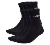 Adidas Chaussettes Linear Crew – Rembourrées, hauteur mollet, 6 paires Noir/Blanc 4.5-6 Mixte