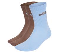 Adidas Chaussettes matelassées Linear (3 paires) Marron Taille 37/39