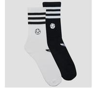 adidas Chaussettes Embroidered Football Crew Socks 2 Pairs in Noir S