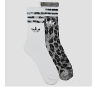 adidas Chaussettes Leopard Crew Socks 2 Pairs in Gris S