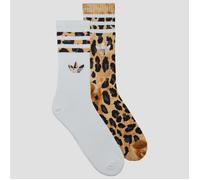 adidas Chaussettes Leopard Crew Socks 2 Pairs in Marron XS