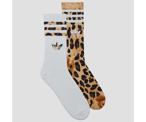 adidas Chaussettes Leopard Crew Socks 2 Pairs in Marron XS