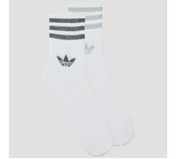 adidas Chaussettes Mid-Cut Glitter Crew Socks 2 Pairs in Blanc M