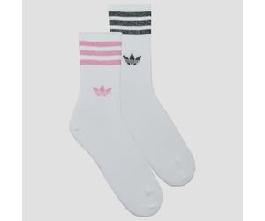 adidas Chaussettes Mid-Cut Glitter Crew Socks 2 Pairs in Blanc S