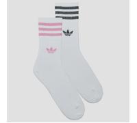 adidas Chaussettes Mid-Cut Glitter Crew Socks 2 Pairs in Blanc XS