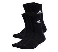 adidas Mixte Cushioned Sportswear Crew Socks 6 Pairs, Black / White, 10.5-12.5