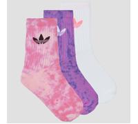 adidas Chaussettes Tie Dye Crew Socks 3 Pairs in Rose XS