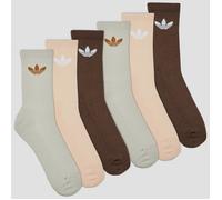 adidas Chaussettes Trefoil Cushion Crew Socks 6 Pairs in Marron S