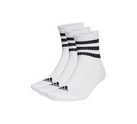 adidas Chaussettes unisexes à 3 bandes, Blanc., 40-42