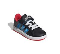 adidas Chaussures basses unisexe pour enfant Grand Court Spider-Man K (Non Football), Spider Man Noir Bleu Renne Rubis, 1 Big Kid