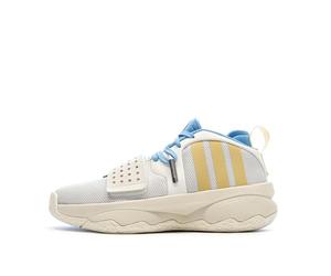 adidas Chaussures de Basketball Blanches/Jaune/Bleu Homme Dame 8