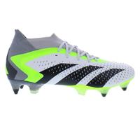 adidas Chaussures de football Accuracy.2 unisexes pour sol ferme, White Core Black Lucid Lemon White, 12 UK Men/ 13 UK Women
