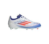 adidas Chaussures de football F50 League unisexes pour enfant, Blanc/rouge solaire/bleu lucide, 11 Little Kid