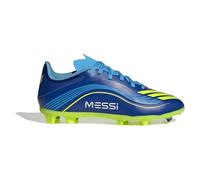 adidas Chaussures de football F50 Messi League Firm - Unisexe - Pour enfant, Royal Blue Solar Yellow Semi Blue Burst, 38 2/3 EU