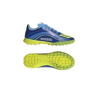 adidas Chaussures de football F50 Messi League Turf - Unisexe - Pour enfant, Royal Blue Solar Yellow Semi Blue Burst, 35.5 EU