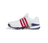 adidas Chaussures de golf Tour360 24 Boost pour homme, Chaussures Blanc/rouge écarlate/bleu roi, 48 EU