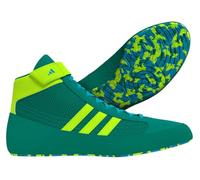 adidas Chaussures de lutte HVC pour homme, Bleu sarcelle, vert solaire, cyan, 42 EU
