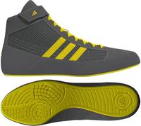 adidas Chaussures de lutte HVC pour homme, Gris/jaune, 2 Big Kid