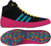 adidas Chaussures de lutte HVC pour homme, noir, cyan rose, 40 EU